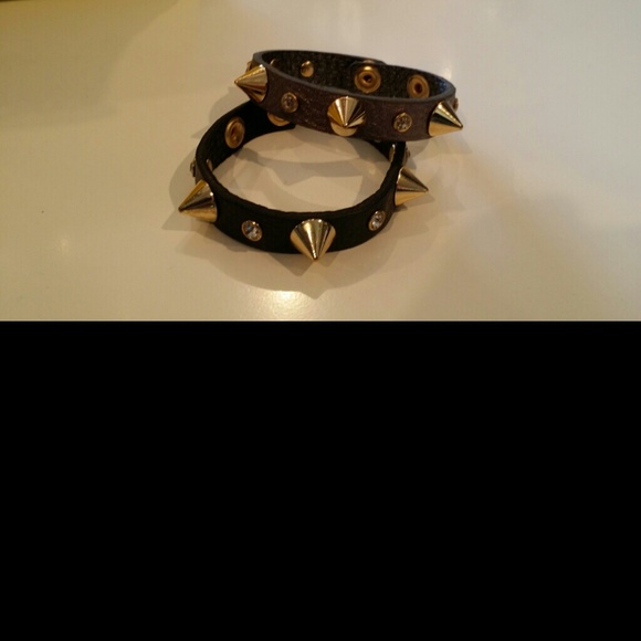 Gold Spike Bracelets - Picture 2 of 2
