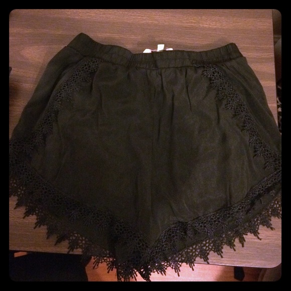 Lace black shorts