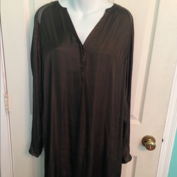 H&M size 14 brown/green long dress
