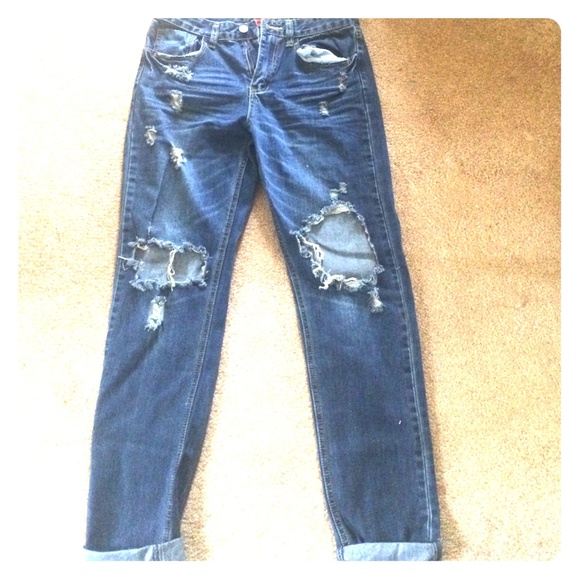 Cute and comfortable distressed Boyfriend jeans