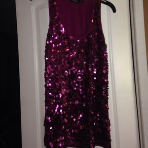 Maroon sequin tank size small very sexy