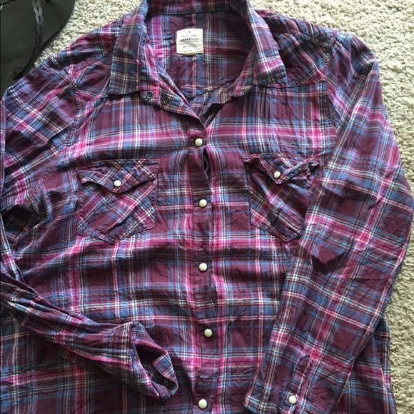 Plaid American eagle shirt