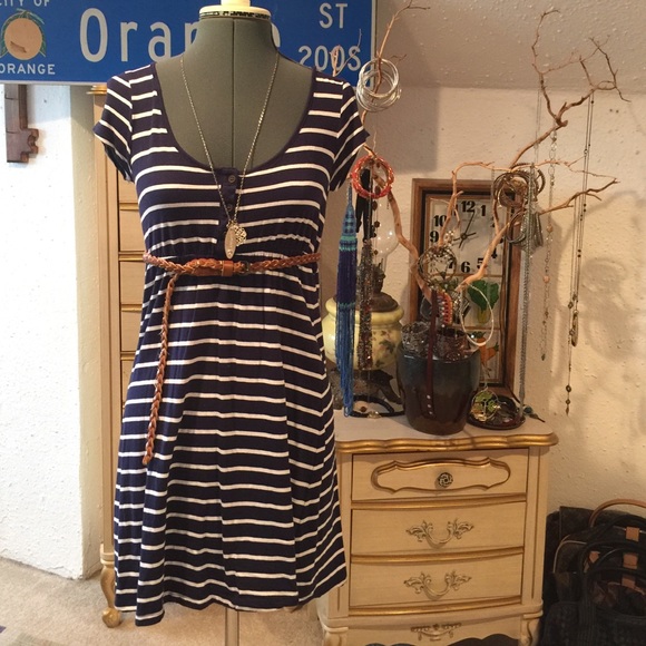 Blue and white striped dress!