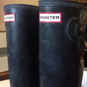 Black Tall Hunter Boots