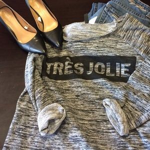 Divided by H&M gray sweatshirt. Tres Jolie :) med