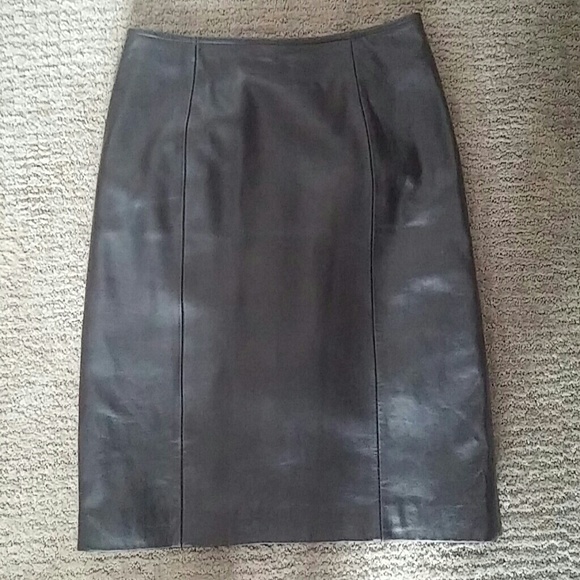 %100 leather skirt