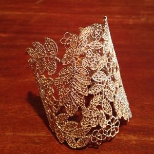 !!!HP!!! Chantilly Lace Gold Cuff