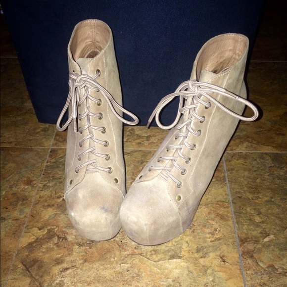Jeffrey Campbell Beige Suede Litas!