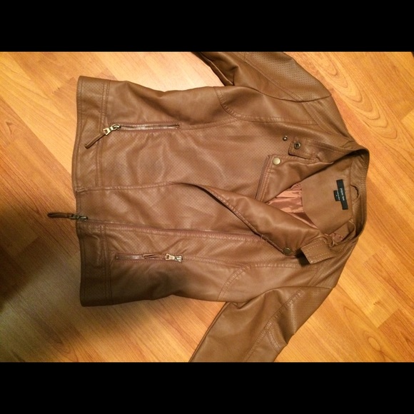 Brown leather jacket - NWOT