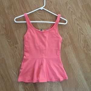 Salmon colored peplum shirt