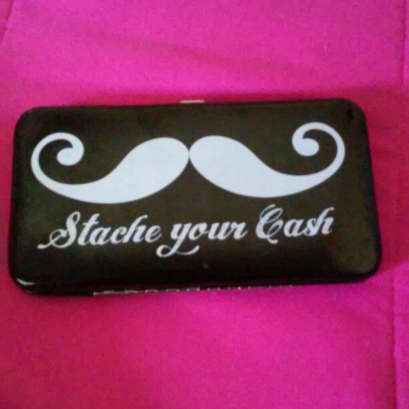 Cute mustache wallet "Stache your cash"