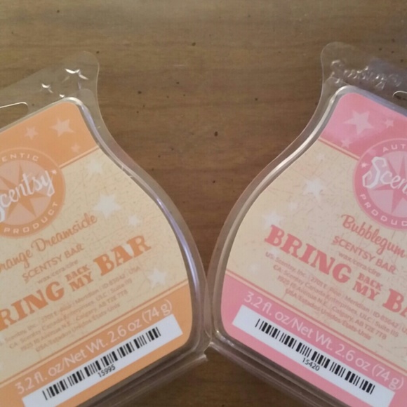 6 scentsy bars 3 Bubblegum 3 Dreamsicle