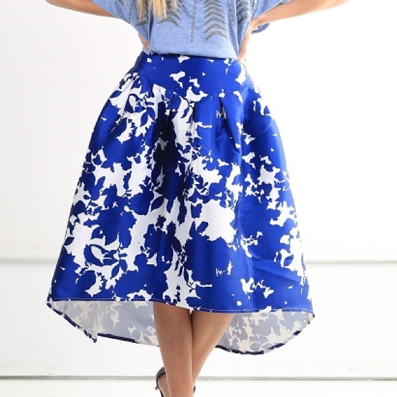 Metallic Floral Textured Brocade Skirt
