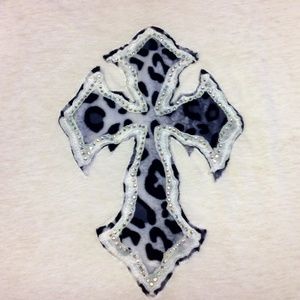 Velvet Stone tshirt with bling cross