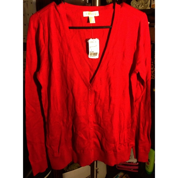 Forever 21 Red Cardigan