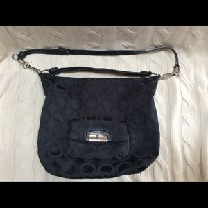 Coach Kristen Op Art Sateen Hobo handbag