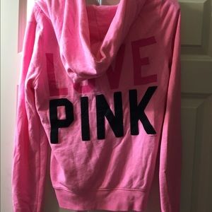 Neon PINK full zip hoodie