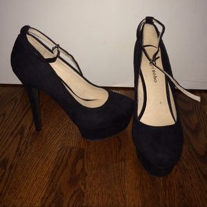 Black heels with ankle strap