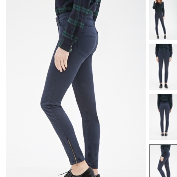 CAMEL colored ankle zip skinnies