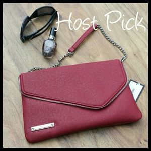 HP!! Sassy red handbag w/ zipper edge.