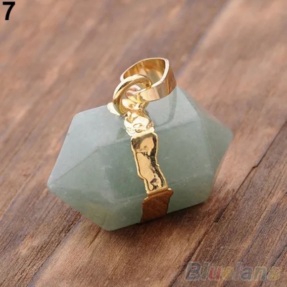Green Aventurine Gold  pendant