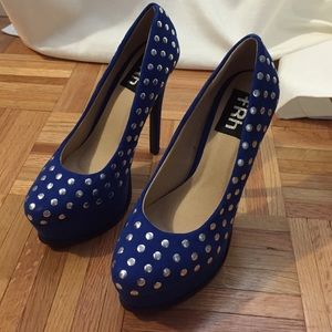 Blue Suede Pumps