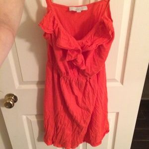 Loft Dress in bright orange. Size M fits L and XL