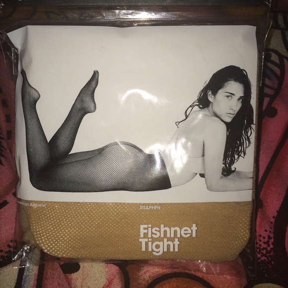 American Apparel Nude fishnet tights