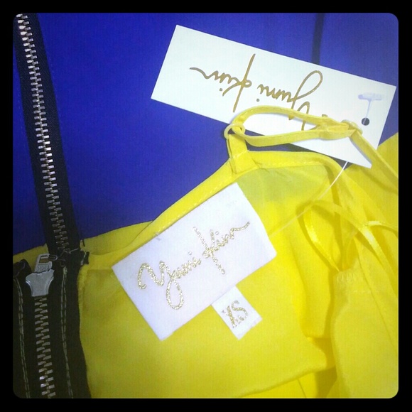 Yumi Kim blue and yellow color block dress