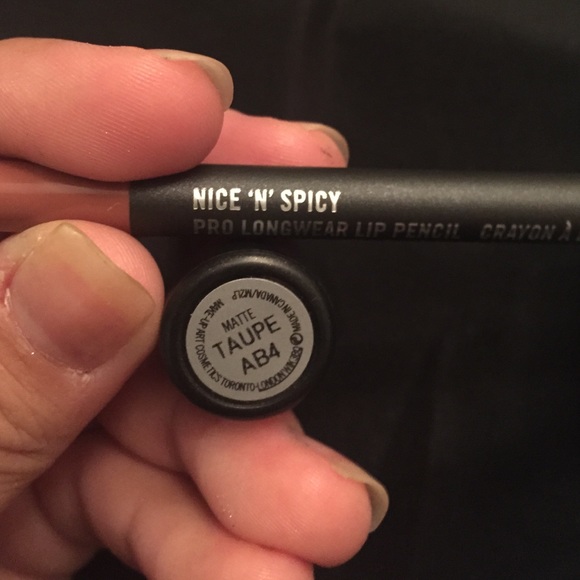 MAC's Matte Taupe lipstick & Nice N Spicy lipliner