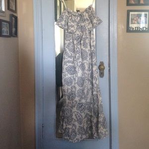 MODA INTERNATIONAL strapless maxi dress.