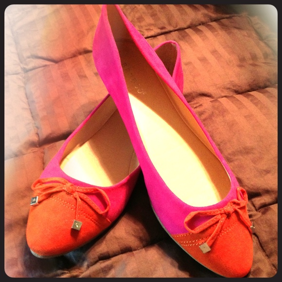 Hot pink & Orange Flats