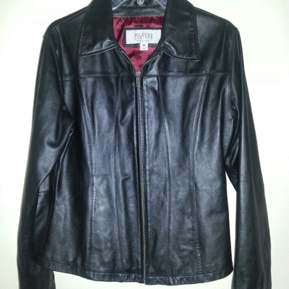 Wilson Ladies Black Leather Jacket