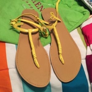 Yellow sandals