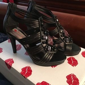 Black gem  heels