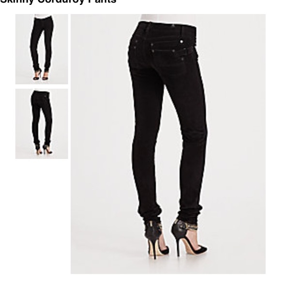 Red corduroy velvet pants. Size 26-27