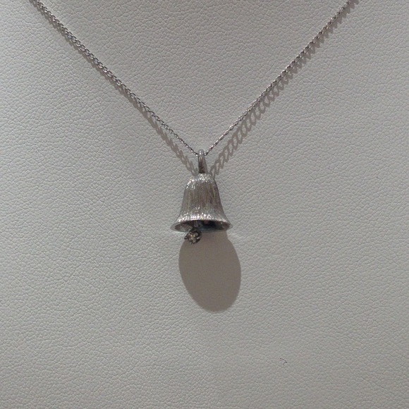 Vintage Necklace 14K White Gold with Diamond