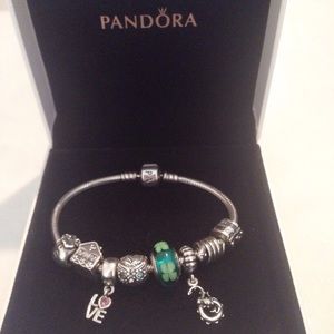 Authentic pandora bracelet with charms