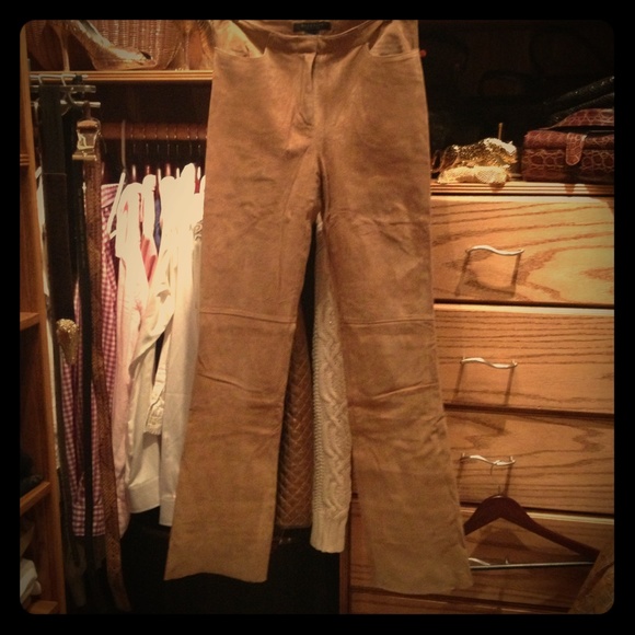 Kenneth Cole Reaction authentic suede tan jeans. - Picture 1 of 4