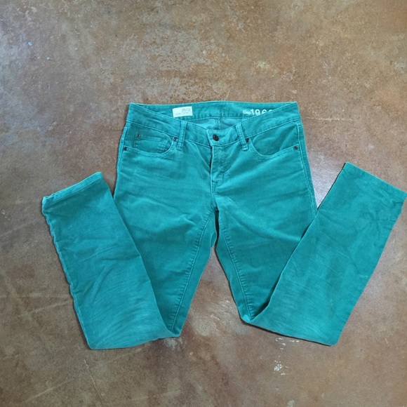 Gap Always Skinny corduroy green jeans sz 26/2
