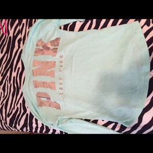 Baby blue pink pullover