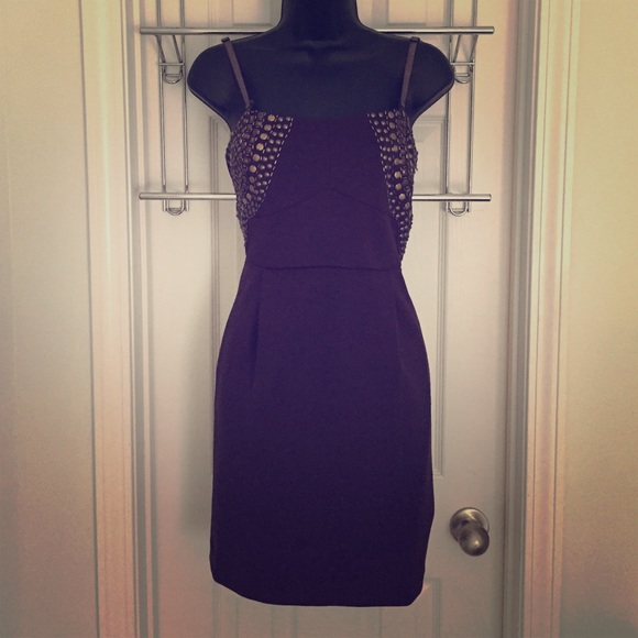 Plum dress with metal embellishments - Picture 1 of 1