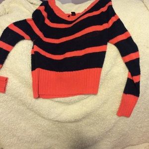 oversized striped sweater
