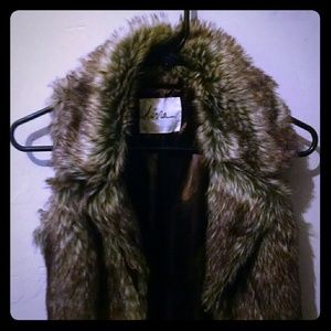 Kirra Brown Faux Fur Vest