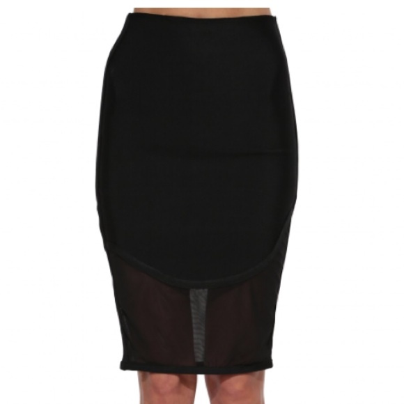 Sexy Bandage Skirt w/ Sheer Bottom