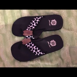 Yellow Box flip flops