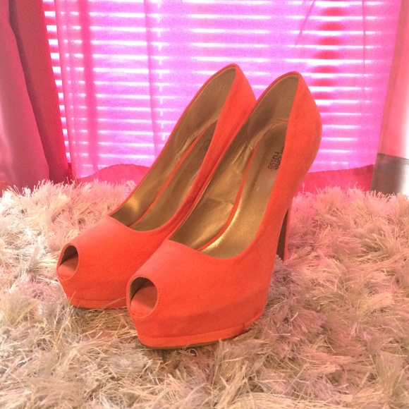 Orange Charlotte Russe Heels Size 10
