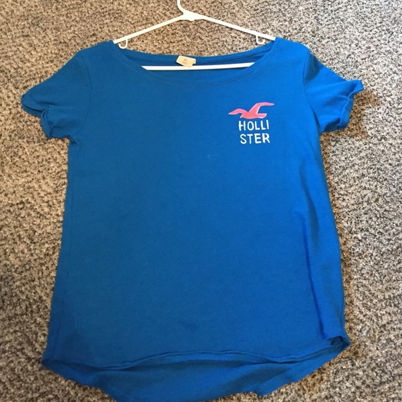 Blue and Pink Hollister t shirt