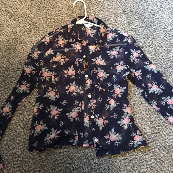 Floral AERO cropped shirt