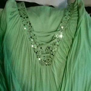 Diane Gilman poncho style spring top.